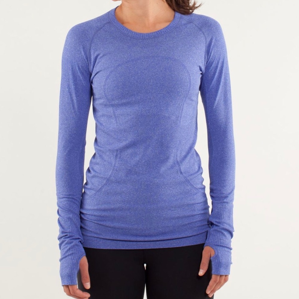 Lululemon Swiftly Tech Blue Long Sleeve Top Size 4